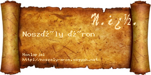 Noszály Áron névjegykártya